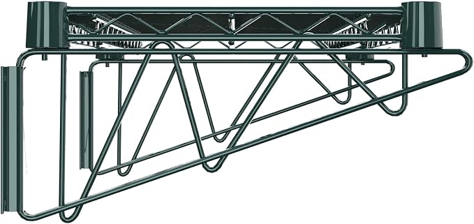 14" x 24" Green Epoxy Wire Wall Mount Shelf - Image 5