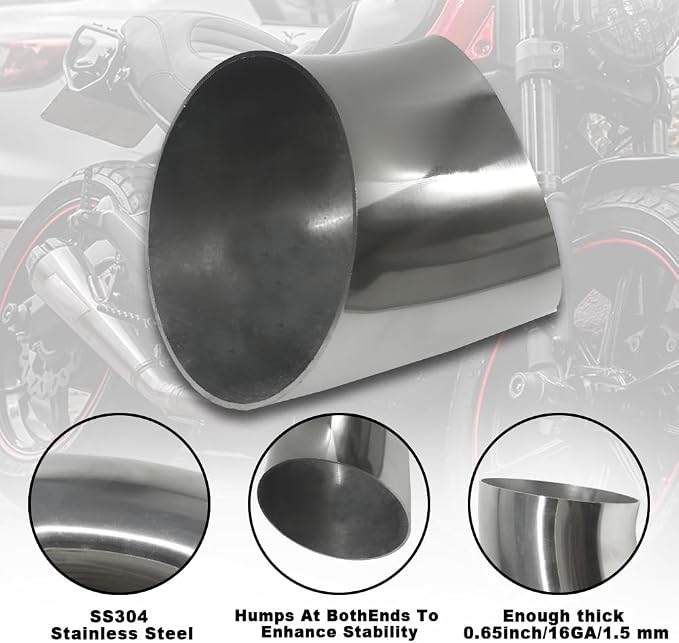 OD 3.5 inch 45 degree exhaust elbow Pipe SS304 Stainless Steel Bend Suitable - Image 5