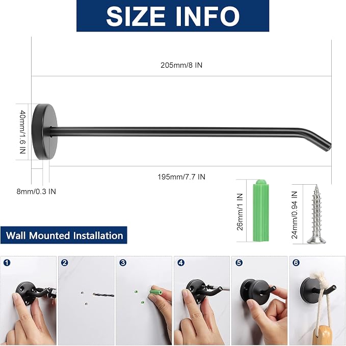 NearMoon Coat Hooks, Wall Hooks - Image 2