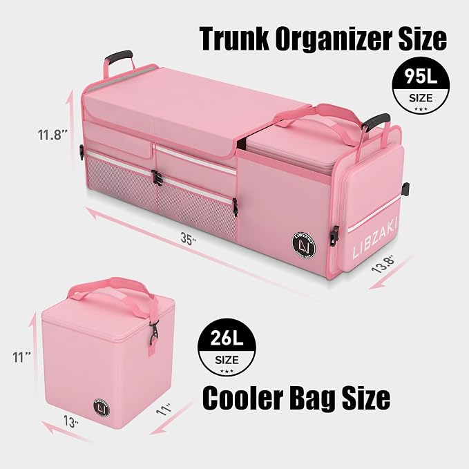 LIBZAKI Oversize 4 in 1 Car Trunk Storage Organizer - Image 6