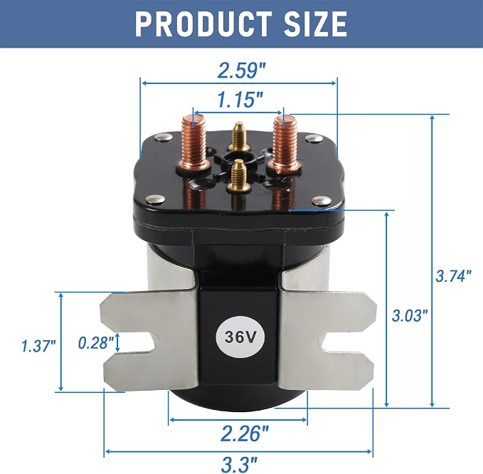 36V 4 Terminal Solenoid 20468G1 36V Solenoid Relay Switch Replacement - Image 5