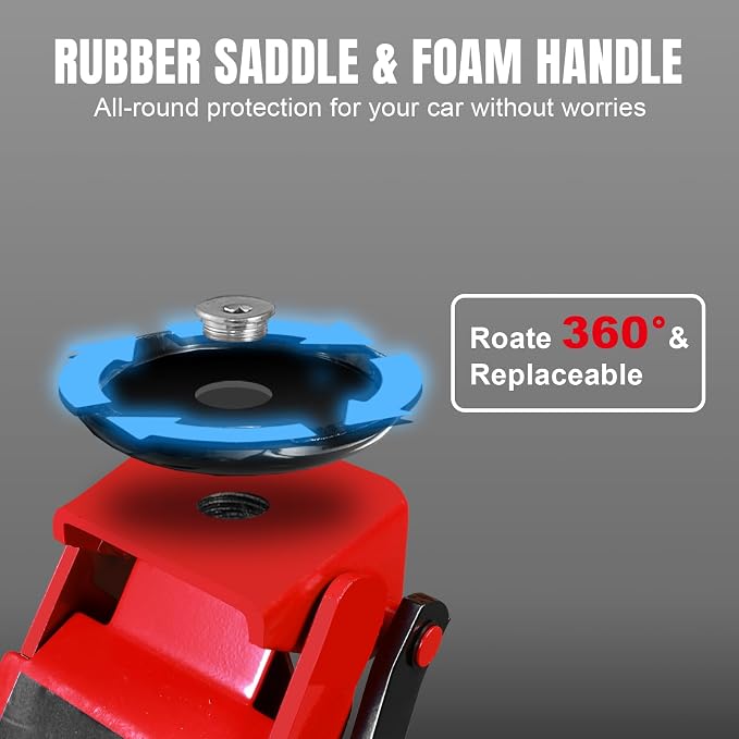 BIG RED 3 Ton Low Profile Hydraulic Floor Jack, Dual Pump 6600lbs Heavy-Duty - Image 6