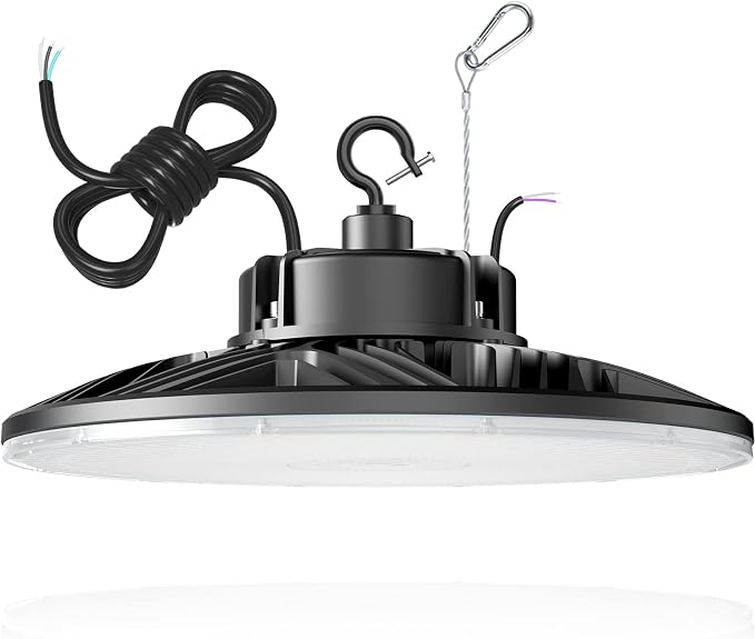 240W UFO LED High Bay Light, UL & DLC Listed 5000K Daylight 33600LM, 0-10V by ORRGENA