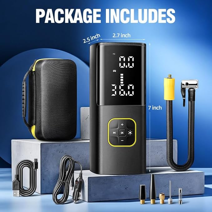 Zune Lotoo Rechargeable Tire Inflator Portable Air Compressor - Image 8