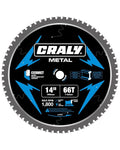 CRALY 14 Inch 66 Teeth Steel and Ferrous Metal Cutting Circular Saw Blade by CRALY