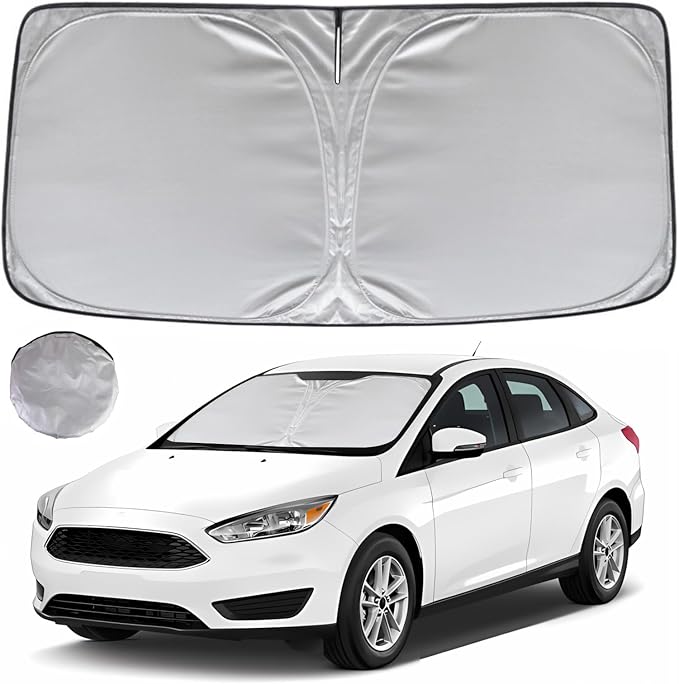 KAYZT Windshield Sun Shade for 2012-2018 Ford Focus S, Electric Sedan Hatchback by KAYZT