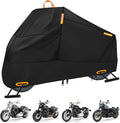 Motorcycle Cover Waterproof Outdoor, 300D Heavy Duty Motorcycle Cover by INEZARI