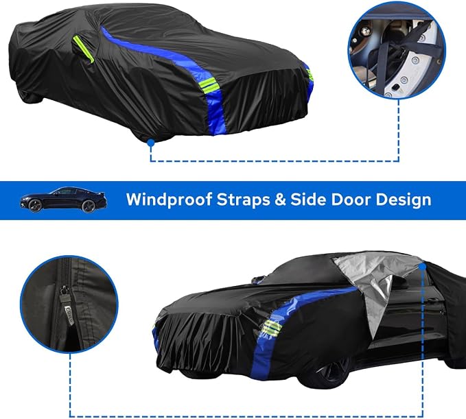 Avecrew for Ford Mustang Car Cover Waterproof All Weather for Automobiles - Image 5