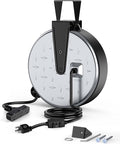 DEWENWILS Metal Extension Cord Reel, 30FT Retractable Extension Cord, 16AWG/3C by DEWENWILS