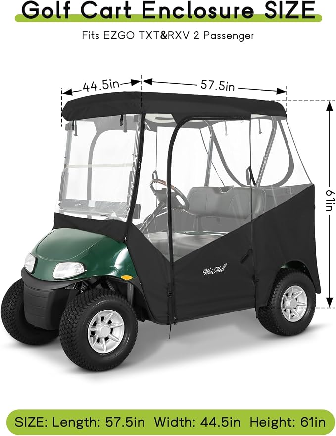 Golf Cart Enclosure 2 Passenger - Image 2