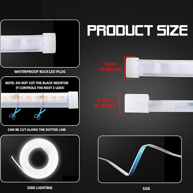 Upgrade Dynamic Flowing Car LED Trunk Light Strip, 158Inch Universal Flexible - Image 5