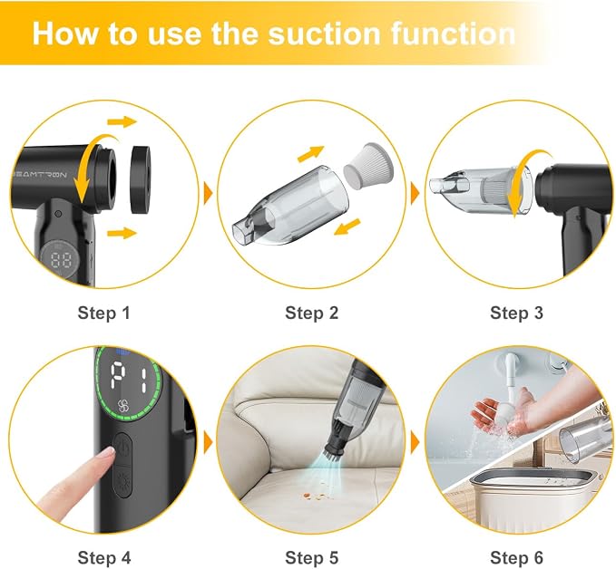 Car Vacuum Cleaner Cordless Handheld Portable - Image 5