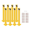 8 Pack Safety Bollard Post, 48 Inch Height 4.5 Inch Diameter Yellow Pipe Safety by Doppeltcharms