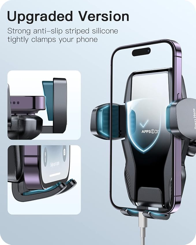 APPS2Car Phone Holder for Car Windshield/Dashboard/Window, Cell Phone Mount for - Image 2