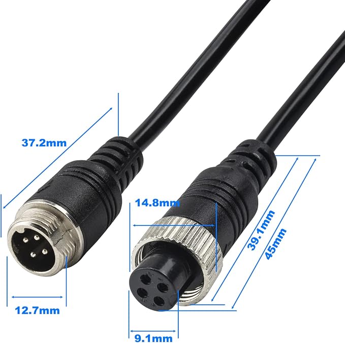 Car Video 4-Pin Aviation Extension Cable - Image 7
