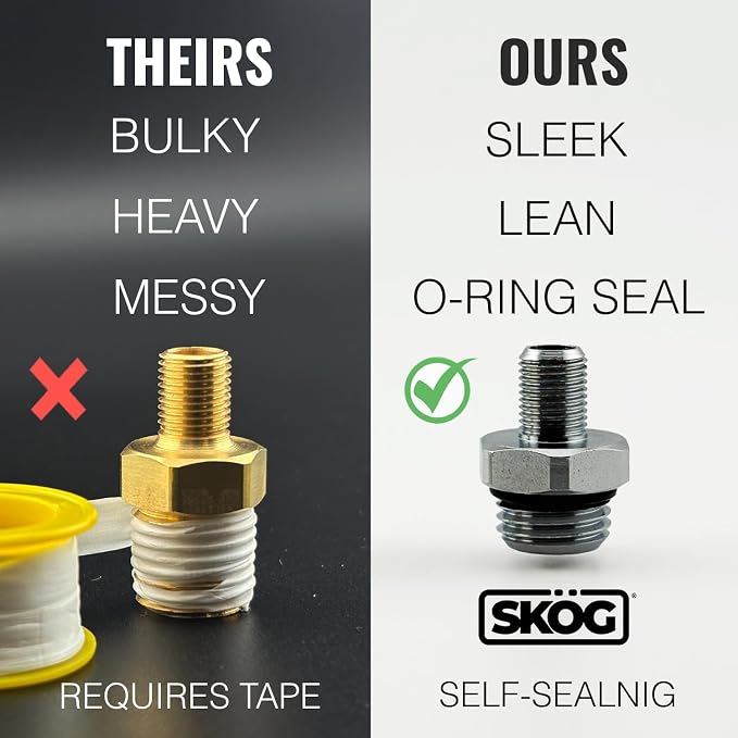 Self-Sealing Tire Inflator Adapter – 1/4” NPT Male to Schrader Valve, Leak-Free - Image 2