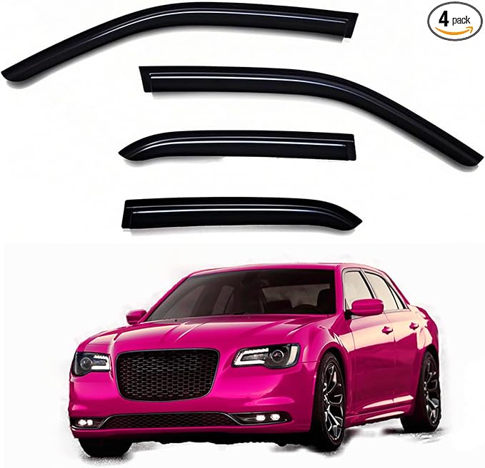 Window Visors Rain Guards fits 2011-2023 C-hrysler 300, Out-Channel Window Wind by Unknown