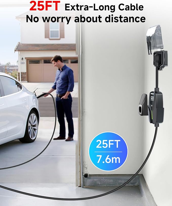 Level 2 EV Charger for Tesla, 32Amp 240V 7.68kW NACS EV Chargers, NEMA 14-50 - Image 6
