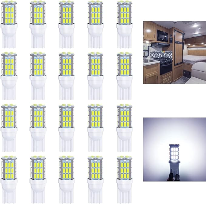 T10 921 194 168 LED Bulbs Cool White 20-Packs, Super Bright 3014 42-SMD LED by Antline