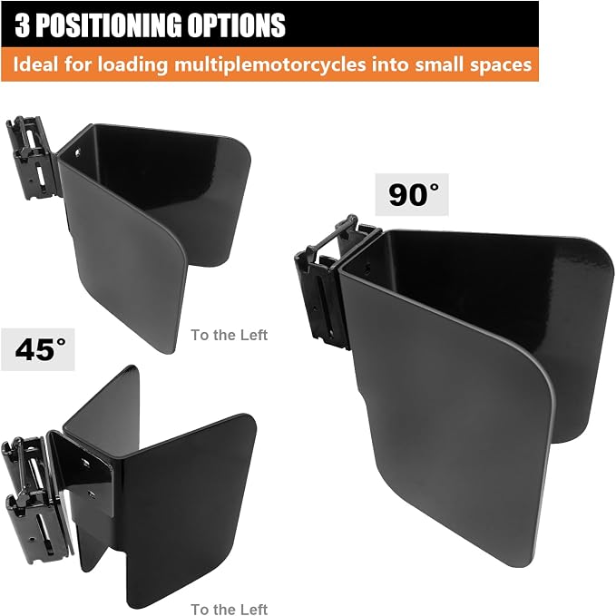 4Pack E-Track Wheel Chock for Motorcycle, E Track Dirt Bike Wheel Chocks - Image 3