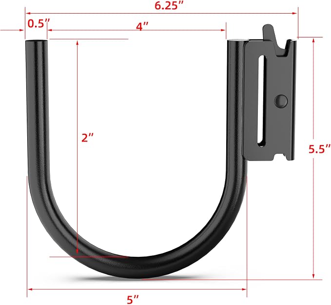 4PCS Heavy Duty E Track J Hooks，Large Steel 5" J Hook E Track Accessories - Image 3