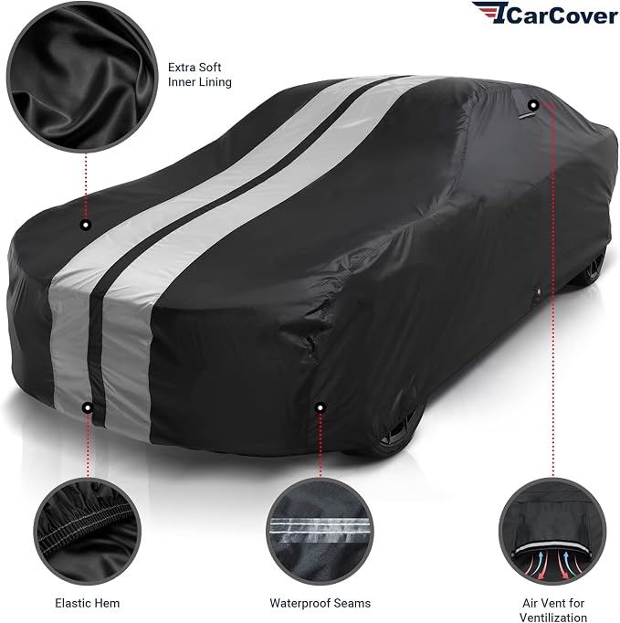 iCarCover Custom Car Cover for 1979-2004 Ford Mustang Waterproof All Weather - Image 2