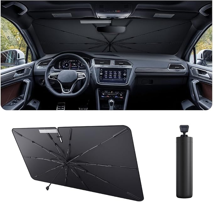 2025 Upgrade Car Windshield Sun Shade Windshield Sunshade Umbrella Protect Car by LUWU