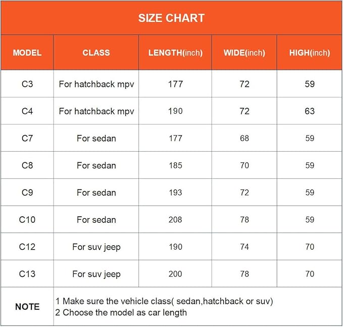Kayme Hatchback Car Covers Waterproof All Weather, Sun Uv Rain Protection - Image 6