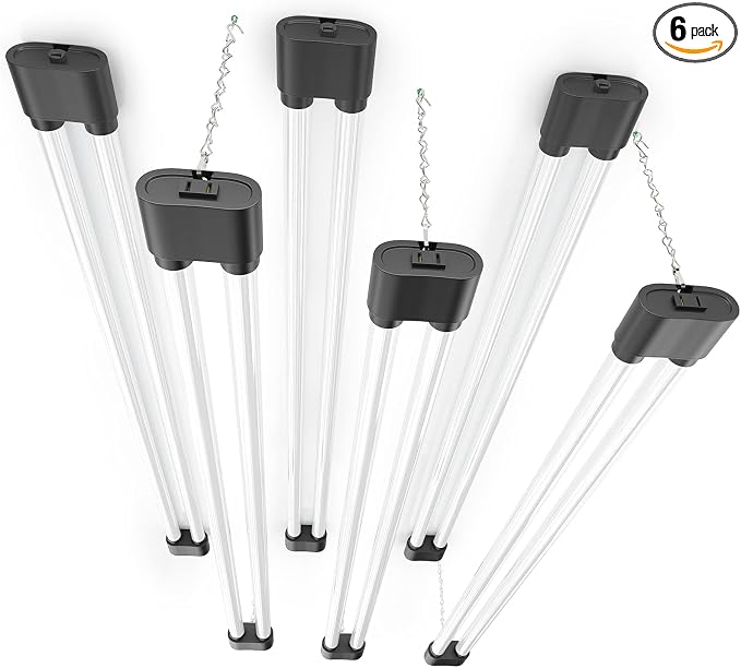 Ensenior 6 Pack Linkable Led Shop Light 4ft by Ensenior