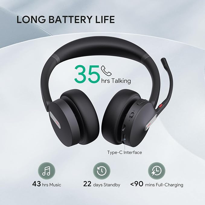 Yealink BH70 with Stand Wireless Bluetooth Headset with Microphone - Image 3