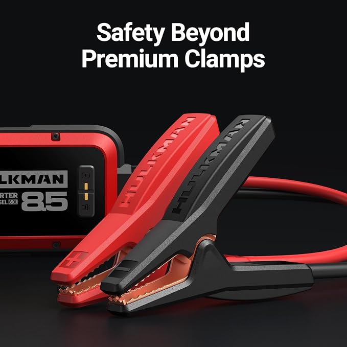 Hulkman Alpha85, Carmine Red, 2000A 74Wh Smart Jump Starter, 12V Portable Car - Image 7