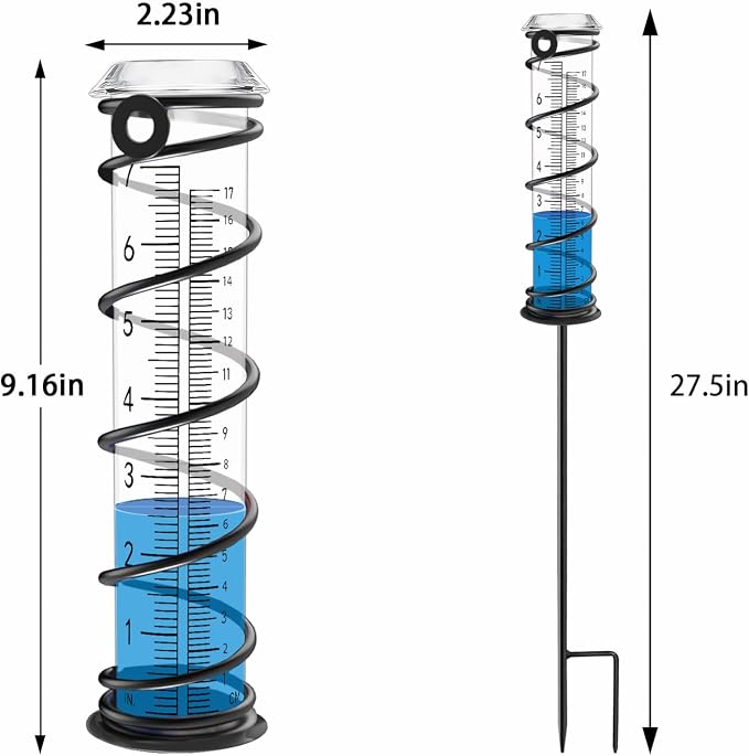 Upgrade Rain Gauge, Detachable Spiral Rain Gauge Outdoor, Rain Measure Gauge - Image 4