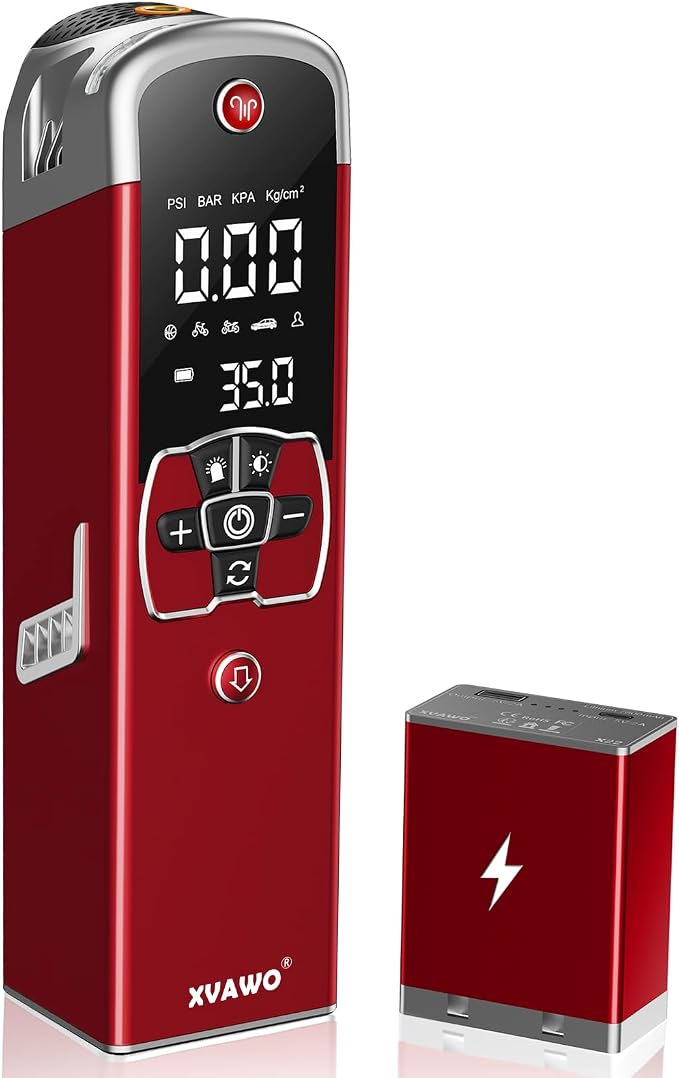 Tire Inflator Portable Air Compressor: Cordless Deflatable Air Pump by XVAWO