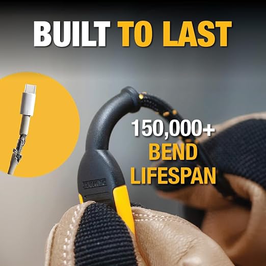 DEWALT Heavy Duty USB to Lightning Cable Durable iPhone Charger, Lightning - Image 6