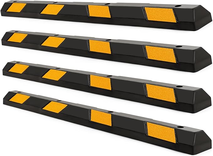 IRONMAX Parking Stopper for Garage, Heavy Duty Parking Block Garage Wheel Stop by IRONMAX