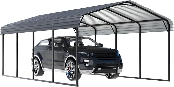 EBE 12 x 20 FT Metal Carport, Heavy Duty Carports - Image 8