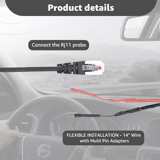 RJ11 Power Cord for Radar Detector, Replacement for Escort Radar 9500i - Image 3