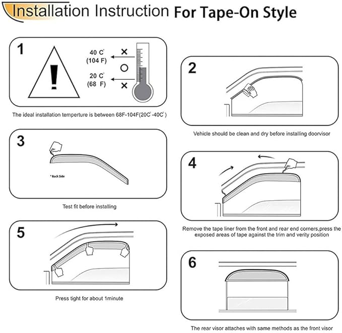 94953Y Chrome Side Window Visor Wind Vent Deflector - Image 6