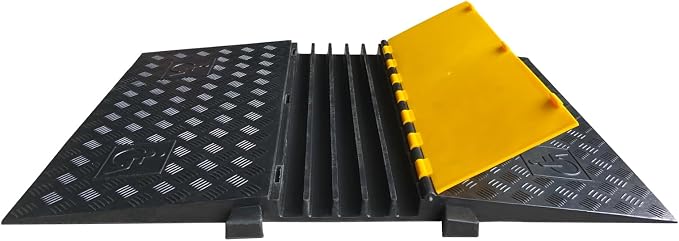 Rubber Cable Ramp 5 Channel Drive Over Hose Cable Protector Outdoor 22000Lbs - Image 5