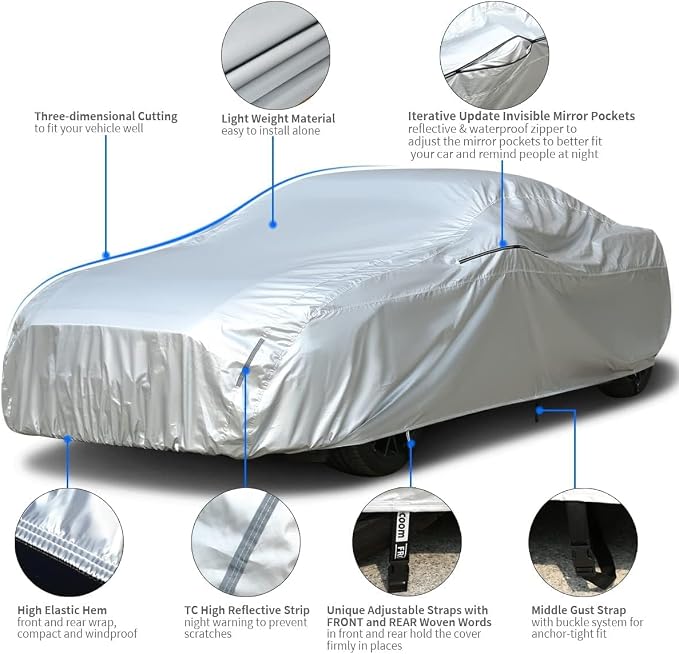 Tecoom Sport Car Cover Waterproof UV-Proof Windproof - Image 2
