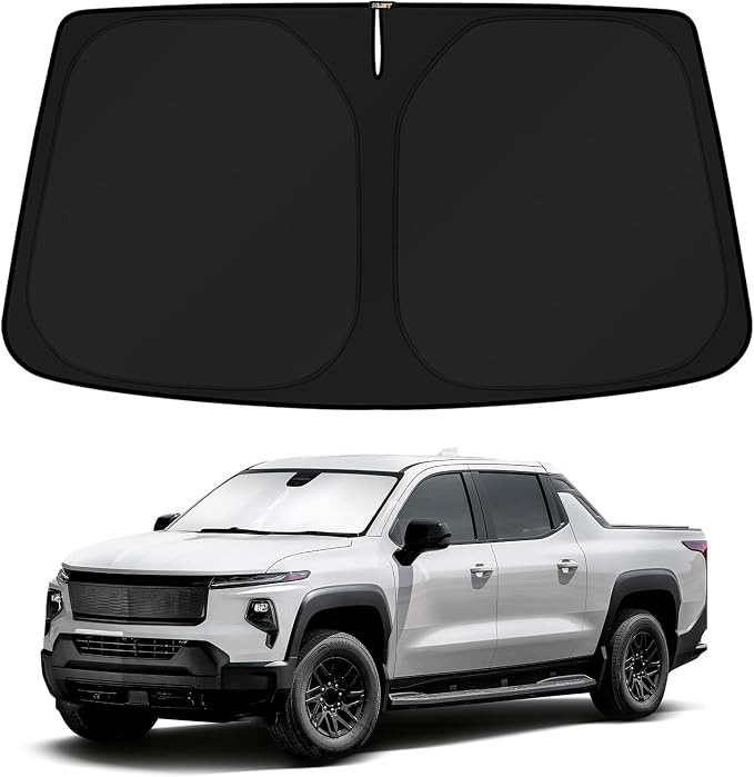 KUST Windshield Sun Shade for 2024 2025 2026 Chevrolet Silverado EV/Chevy by KUST