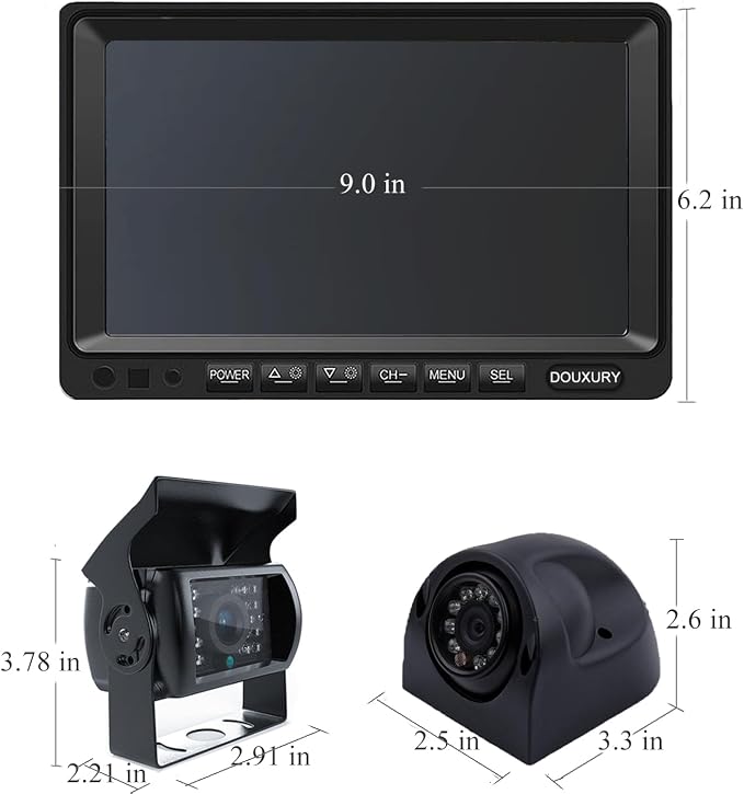 Backup Camera System with 9'' Quad Split 1080P Monitor - Image 6