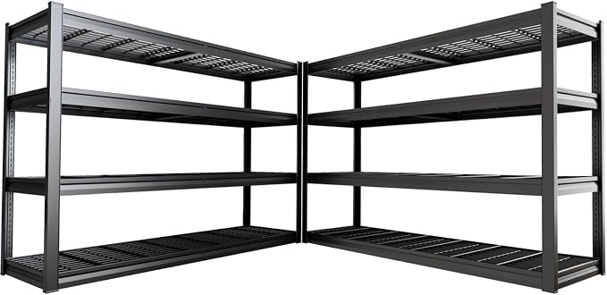 68" Wide Garage Shelving Unit, Heavy Duty Garage Storage Shelves, 3500 LBS by PMKES