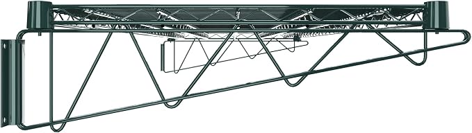 24" x 60" Green Epoxy Wire Wall Mount Shelf - Image 4