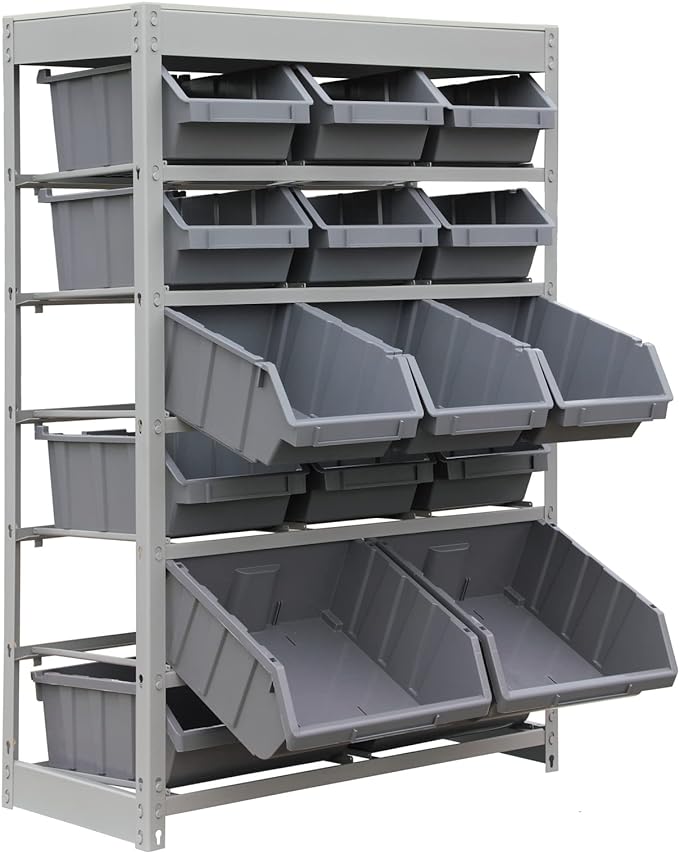 King's Rack Bin Rack Storage System Heavy Duty Steel Rack Organizer Shelving - Image 2