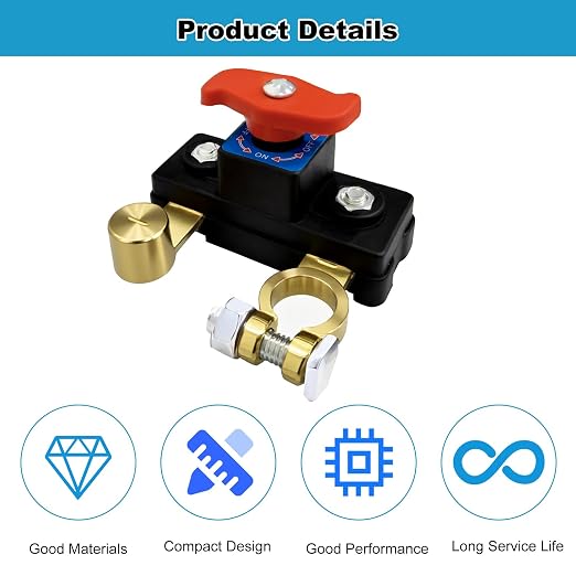 Car Battery Power Cut-Off Switch Breaker, Pure Copper Stable Transmission High - Image 3