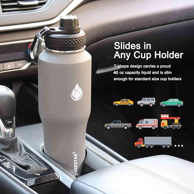 SENDESTAR 40oz Water Bottle Wide Mouth Stainless Steel Vacuum Insulated Double - Image 3
