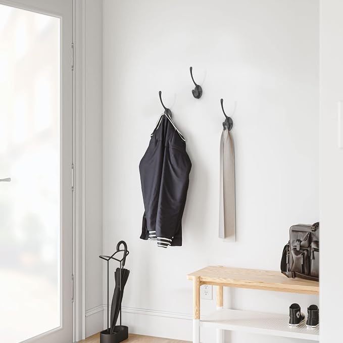 Coat Hooks | Wall Mount Coat Hangers | Black Metal Hooks - Image 7