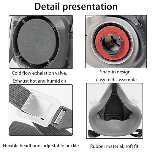 Respirator Reusable Half Face Cover Gas Mask - Image 4