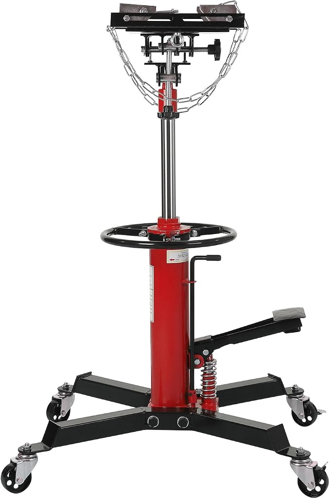 Transmission Jack with 1 Stage Hydraulic Ram, 1322 LBS Hydraulic Telescoping by Curtainboro
